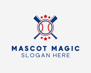 Baseball Slugger Team Star logo design