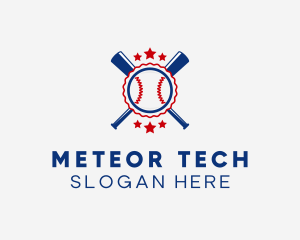 Baseball Slugger Team Star logo design