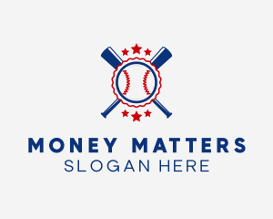 Baseball Slugger Team Star logo design