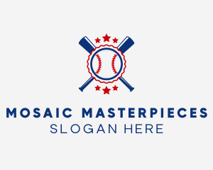 Baseball Slugger Team Star logo design