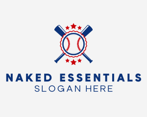 Baseball Slugger Team Star logo design