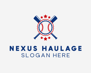 Baseball Slugger Team Star logo design