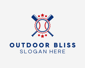 Baseball Slugger Team Star logo design