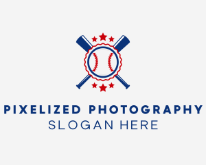 Baseball Slugger Team Star logo design