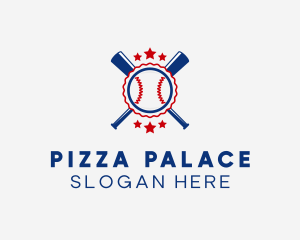 Baseball Slugger Team Star logo design