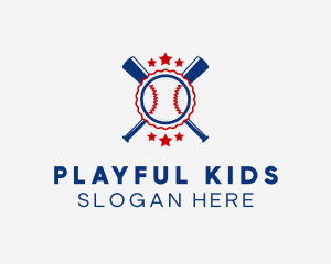 Baseball Slugger Team Star logo design