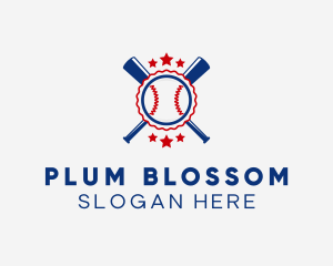 Baseball Slugger Team Star logo design