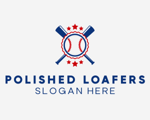 Baseball Slugger Team Star logo design