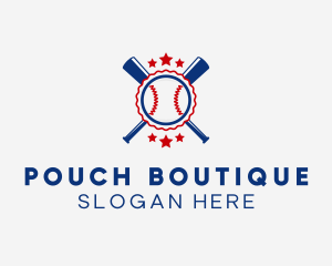 Baseball Slugger Team Star logo design