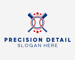 Baseball Slugger Team Star logo design