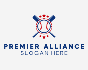 Baseball Slugger Team Star logo design