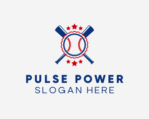 Baseball Slugger Team Star logo design