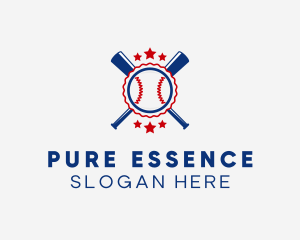 Baseball Slugger Team Star logo design