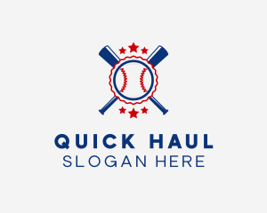 Baseball Slugger Team Star logo design