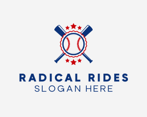 Baseball Slugger Team Star logo design