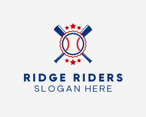 Baseball Slugger Team Star logo design