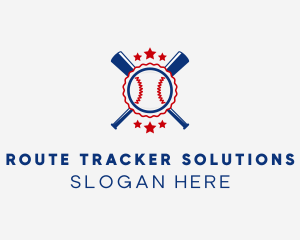 Baseball Slugger Team Star logo design