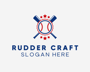 Baseball Slugger Team Star logo design