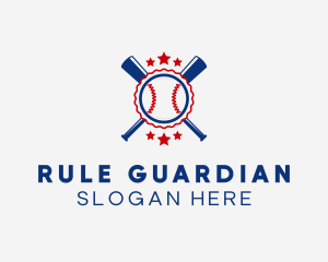 Baseball Slugger Team Star logo design