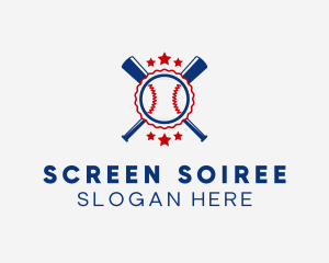 Baseball Slugger Team Star logo design