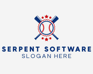 Baseball Slugger Team Star logo design