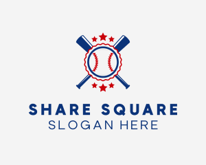 Baseball Slugger Team Star logo design