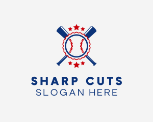 Baseball Slugger Team Star logo design