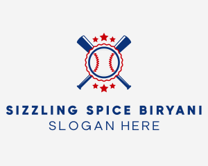 Baseball Slugger Team Star logo design