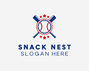 Baseball Slugger Team Star logo design