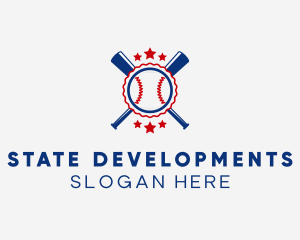 Baseball Slugger Team Star logo design