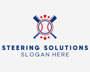 Baseball Slugger Team Star logo design