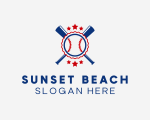 Baseball Slugger Team Star logo design