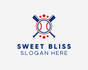 Baseball Slugger Team Star logo design