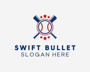 Baseball Slugger Team Star logo design