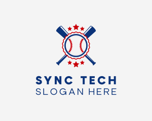 Baseball Slugger Team Star logo design