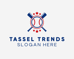 Baseball Slugger Team Star logo design