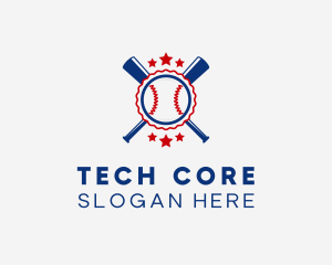 Baseball Slugger Team Star logo design