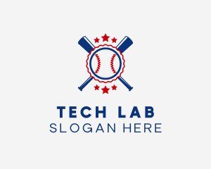 Baseball Slugger Team Star logo design