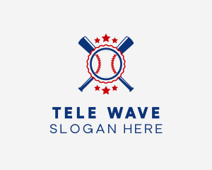 Baseball Slugger Team Star logo design