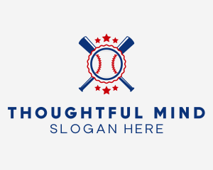 Baseball Slugger Team Star logo design