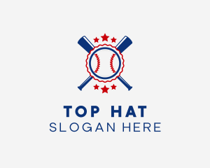 Baseball Slugger Team Star logo design