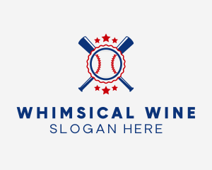 Baseball Slugger Team Star logo design