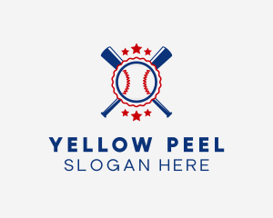 Baseball Slugger Team Star logo design