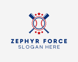 Baseball Slugger Team Star logo design