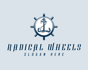 Anchor Wheel Sail logo design