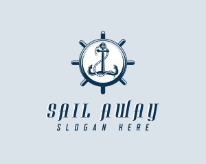 Anchor Wheel Sail logo design