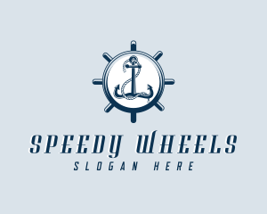 Anchor Wheel Sail logo design