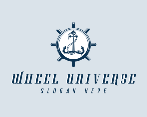 Anchor Wheel Sail logo design