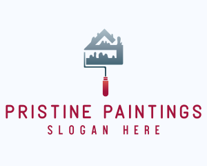 House Painting Roller logo design