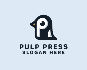 Penguin Letter P logo design